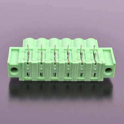 QSP-508RF-6P 5.08mm Pitch 6P  Connector Green Simple Cheap Durable Male and Female PCB Terminal Blocks With Flange