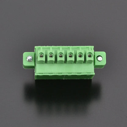 QPZ-381F-6P 3.81mm Pitch 6P 300v 10A M2.0 Screw Green High Strength QPZ Series Plug PCB Terminal Blocks With Flange