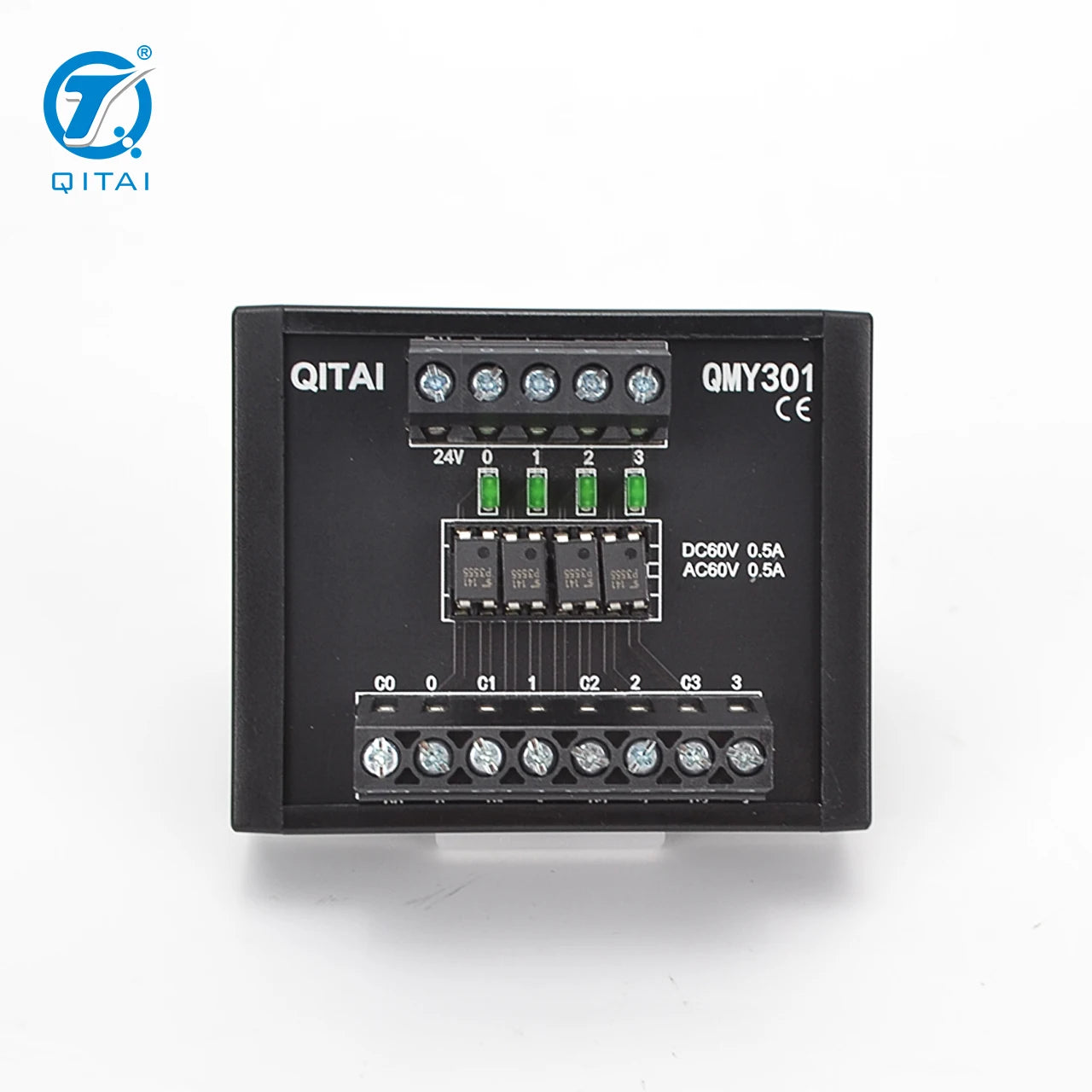 QMY301 60v 4 Channel SSR High Power Relay Module Terminal Blocks for PLC with LED Light Optocoupler Solid State Relay SSR