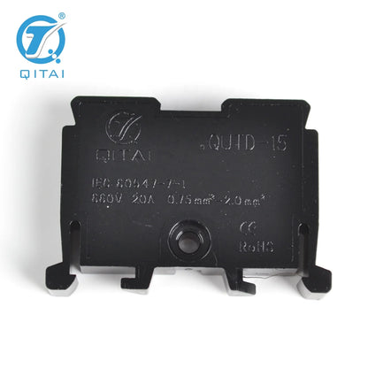 QUTD-15  Cheap Terminal Block Fuse 660V 20A DIN Rail Mount Te Fused Terminal Block for 2mm2 Wire PA66 Brass 12-month Warranty