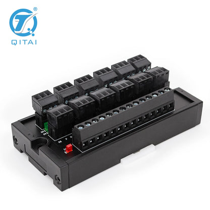 QMT08E  12 Bit Intput Spring Terminal Block DC24V 1A PLC Module Connect with LED Light Remote Control NPN/PNP