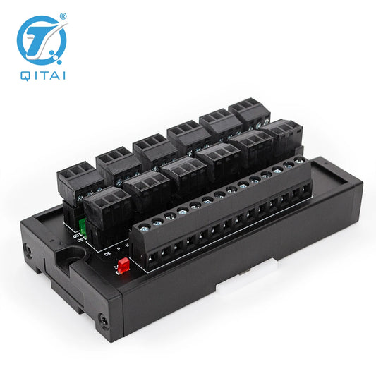 QMT08E  12 Bit Intput Spring Terminal Block DC24V 1A PLC Module Connect with LED Light Remote Control NPN/PNP