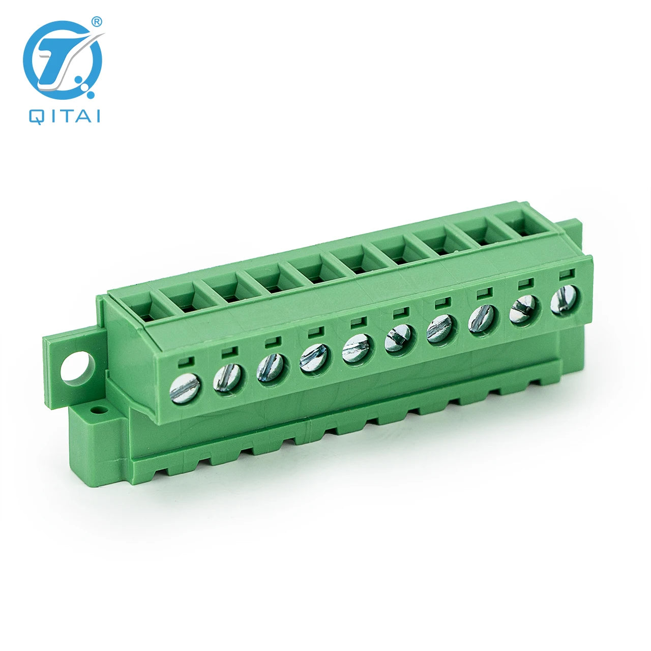 QPTS-508S-10P 10 Pole 5.08mm Pitch PCB Mount Screw Terminal Block Connector for PCB Wiring Printed Circuit Board Terminal