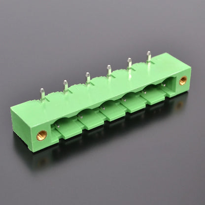 QS-762RF-6P PCB Terminal Blocks 7.62mm Pitch 6P 300V 15A Green High Strength Screw Connector With Flange