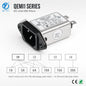 QEMI1 Series Single Phase IEC Socket EMI Power Filter 1A-20A 115/250VAC 50/60Hz Faston Output for Switching Power Supply