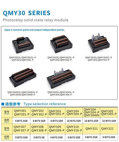 QMY307 Quality Stock Fast Delivery NPN&PNP 8 SSR Relay Module for Motors Control High-powered Devices Terminal Block Module