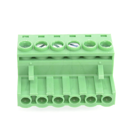QPVH-508-6P 5.08mm Pitch 6P Female and Male Wire Connector Terminators PCB Screw Plug-in Terminal Block