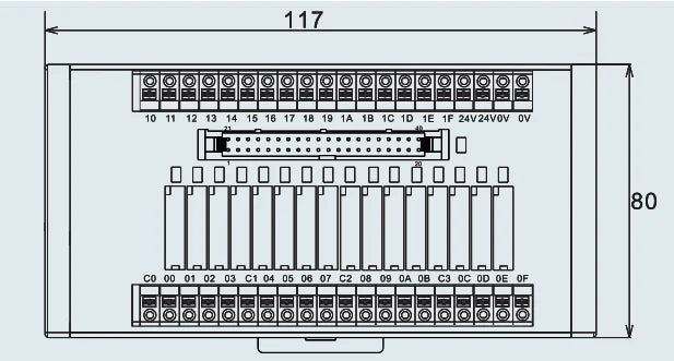 QMT016SL 32 Bit PLC Input Output Module Light Adapter Terminal Block for Relay Terminal Station