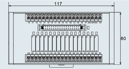 QMT016SL 32 Bit PLC Input Output Module Light Adapter Terminal Block for Relay Terminal Station