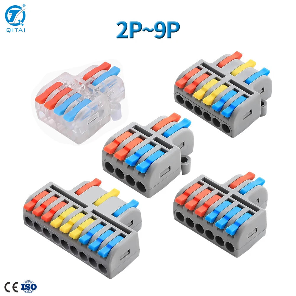 QDF Mini Fast Universal Wire Splitter Connector Quick Wire Connectors SPL-63 Compact Wiring Cable Push-in Quick Terminal Blocks