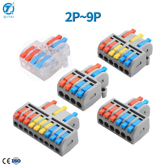 QDF Mini Fast Universal Wire Splitter Connector Quick Wire Connectors SPL-63 Compact Wiring Cable Push-in Quick Terminal Blocks