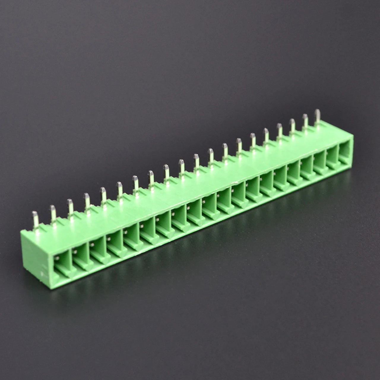 QS-381R-19P PCB Terminal Blocks 3.81mm Pitch 19P 300V 10A Green High Strength Screw Connector