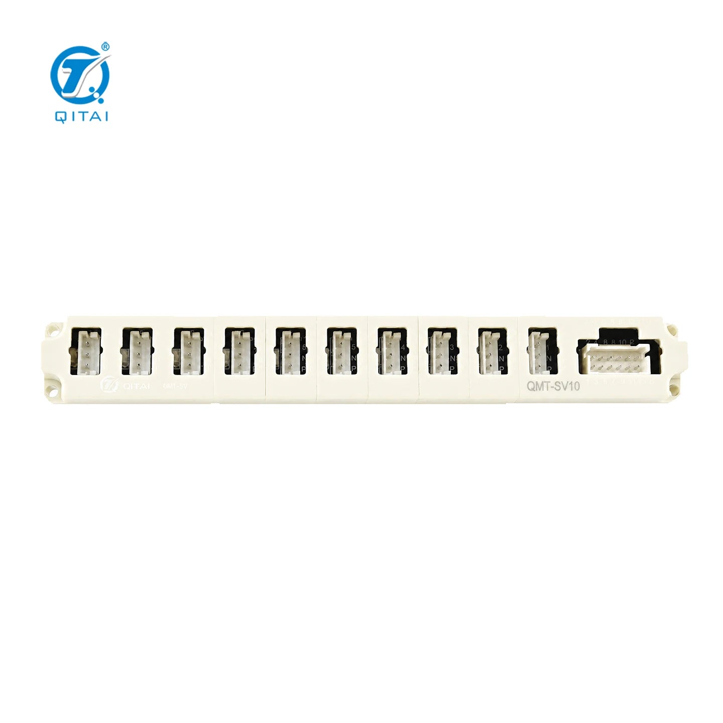 QMT-SV10 10 Way Valve Manifold Block Solenoid Connector DC24V 70mA NPN PNP DIN Rail Mount for Industrial Automation