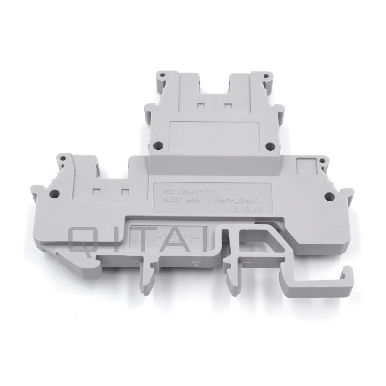 QUKJ-2.5M/2-2 MBKKB2,5 Mini Feed-through Screw Connection Din Rail Terminal Block 4-Contacts 500V 24A  0.2-2.5mm² NS 15, NS 35