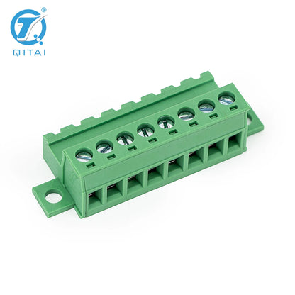 QPS-508T-8P 8 Pole 5.08mm Pitch PCB Mount Screw Wiring Printed Circuit Board Terminal Block Connector