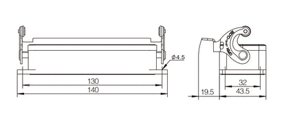 H24B-ST-1L Heavy Duty Connector Housing Compact Series Top Entry Protective HoodsSeries Top Entry Protective Hoods