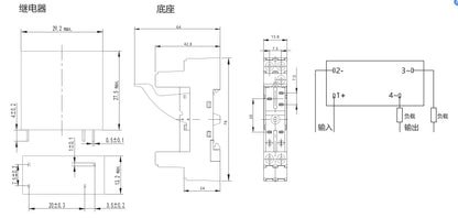 QSG3R240D3-12 5VDC 12VDC 24VDC 25A 40A 60A Single Phase DC Output Solid State Relay General Purpose