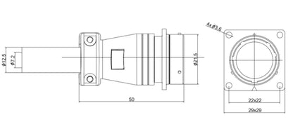 PT20-10S  20MM Professional Aviation Wire Connectors Manufacturer CNC Electrical Equipment 2-14 Pin Waterproof Connector