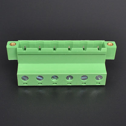 QPS-762S-6P 7.62mm Pitch 6 Pin Male and Female Wire Connector Screw Plug-in PCB Terminal Block with Flange