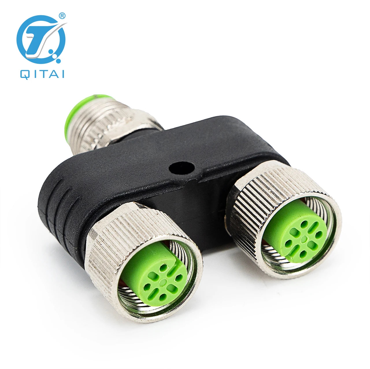 M12-M04 2xF04A Y Waterproof Cable Splitter 1Male to 2 Female 2 6 Pin Electric Bicycle Plug Signal Sensor Connector