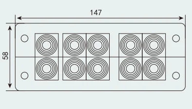 CES 24/9 SET Nylon Cable Entry Systems Variable Diameter Sealing Frame Pre-Cut Cable Entry Plate Sealing Solution