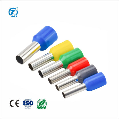 E Series Insulated Cord End Ferrule Terminal Copper Tubular Wire Connector Crimp Terminal AWG 26-1 CE RoHS Ferrule Lug Wire Lug