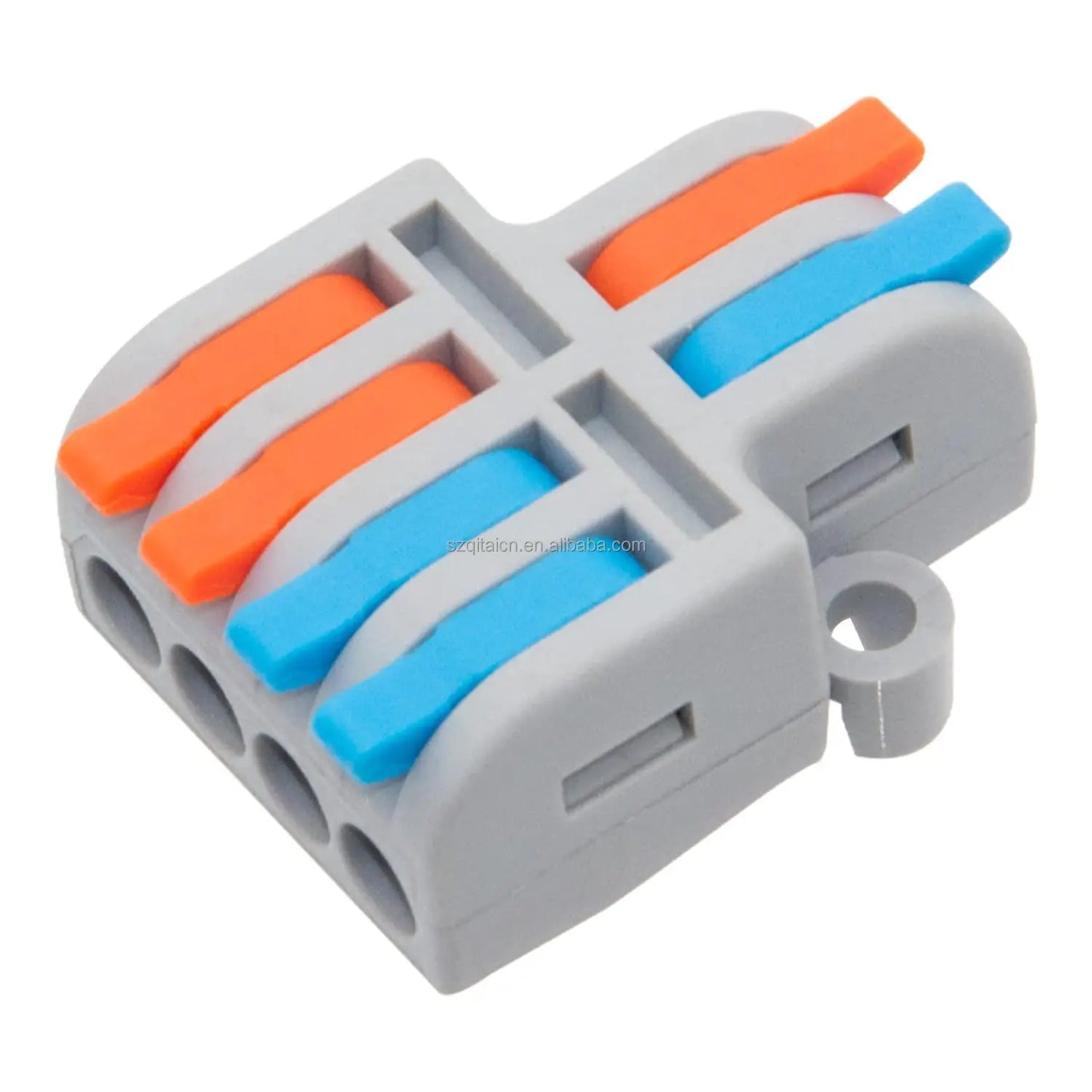 QDF-4-42 Universal Compact 2in and 4out Push-in Terminal Block Quick Wire Conductor Quick-insert Push-type Terminal BlockS
