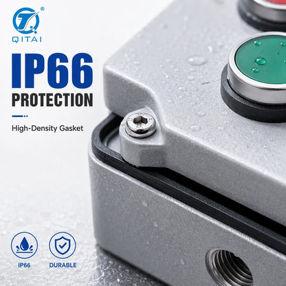 TJ Series IP66 Waterproof Plastic Push Button Control Box ABS 22mm Hole Switch Box for Industrial Control Station