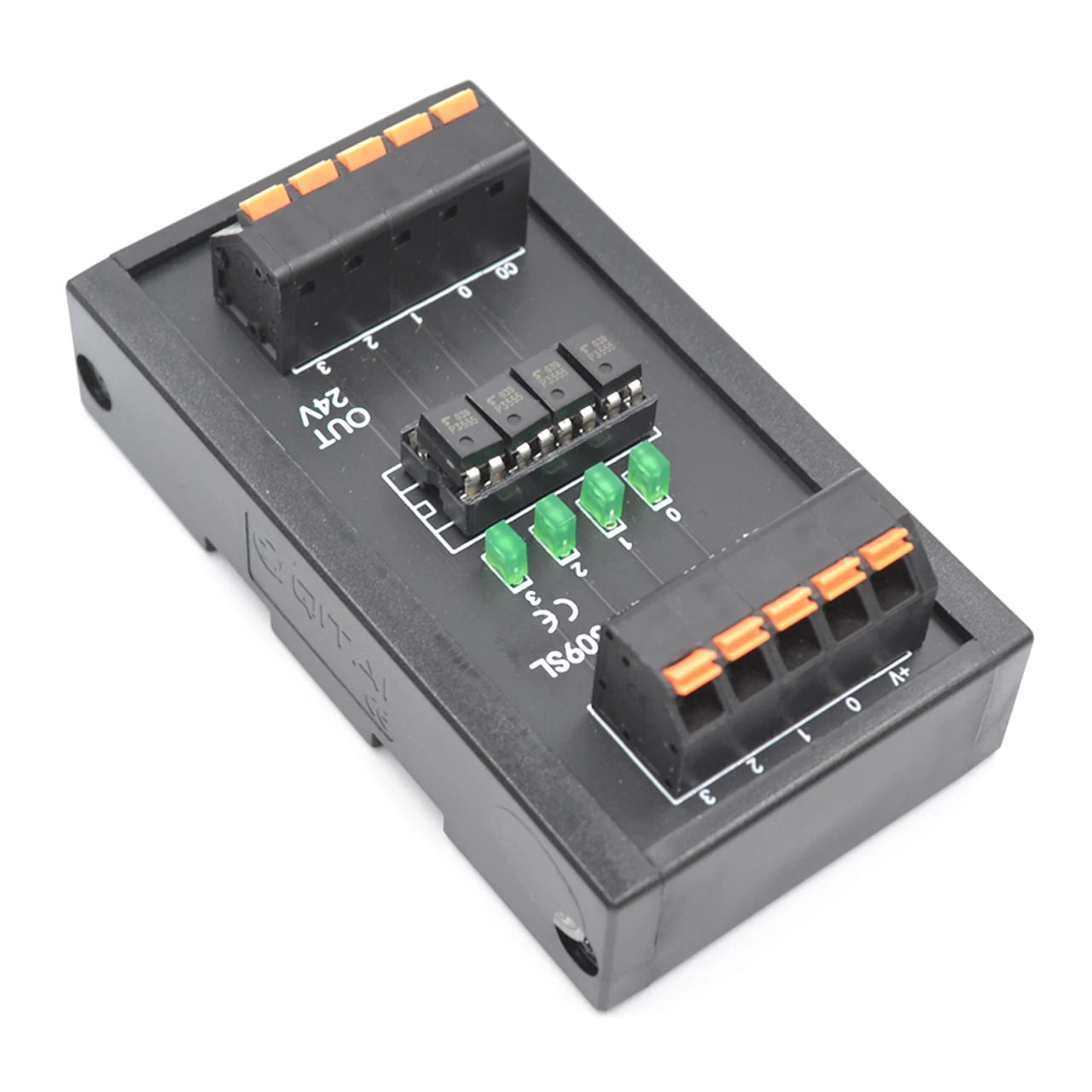 QMY309SL Optocoupler Solid State Relay Module DIN Rail Mount ABS Housing 12-60VDC Input 60V Output for PNP/NPN Cable Connection
