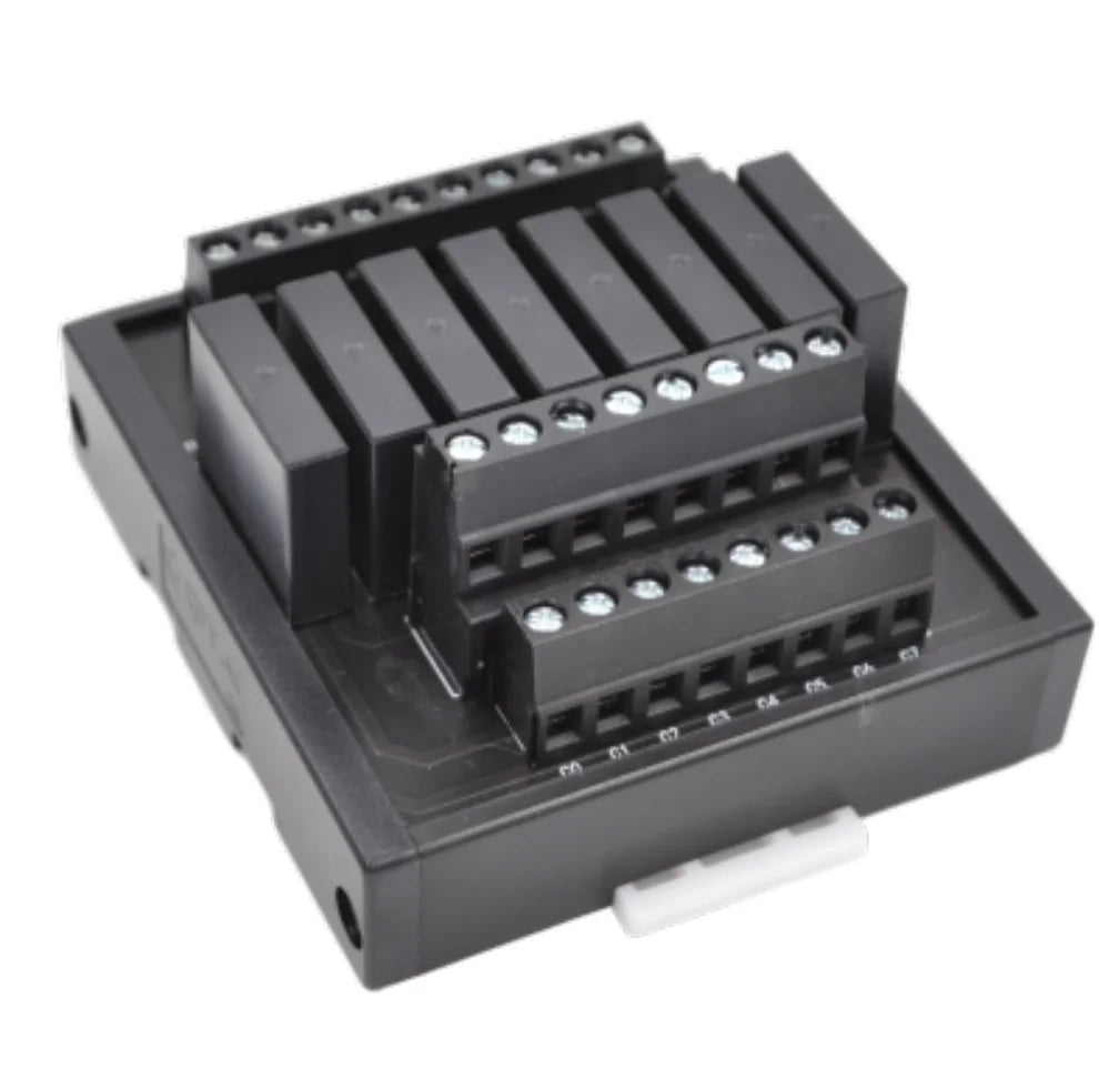 QMY518 380V 2A IO 8-bit Contact Independent Output High Power AC PLC Solid State Relay Terminal Block Modules  LED Indication