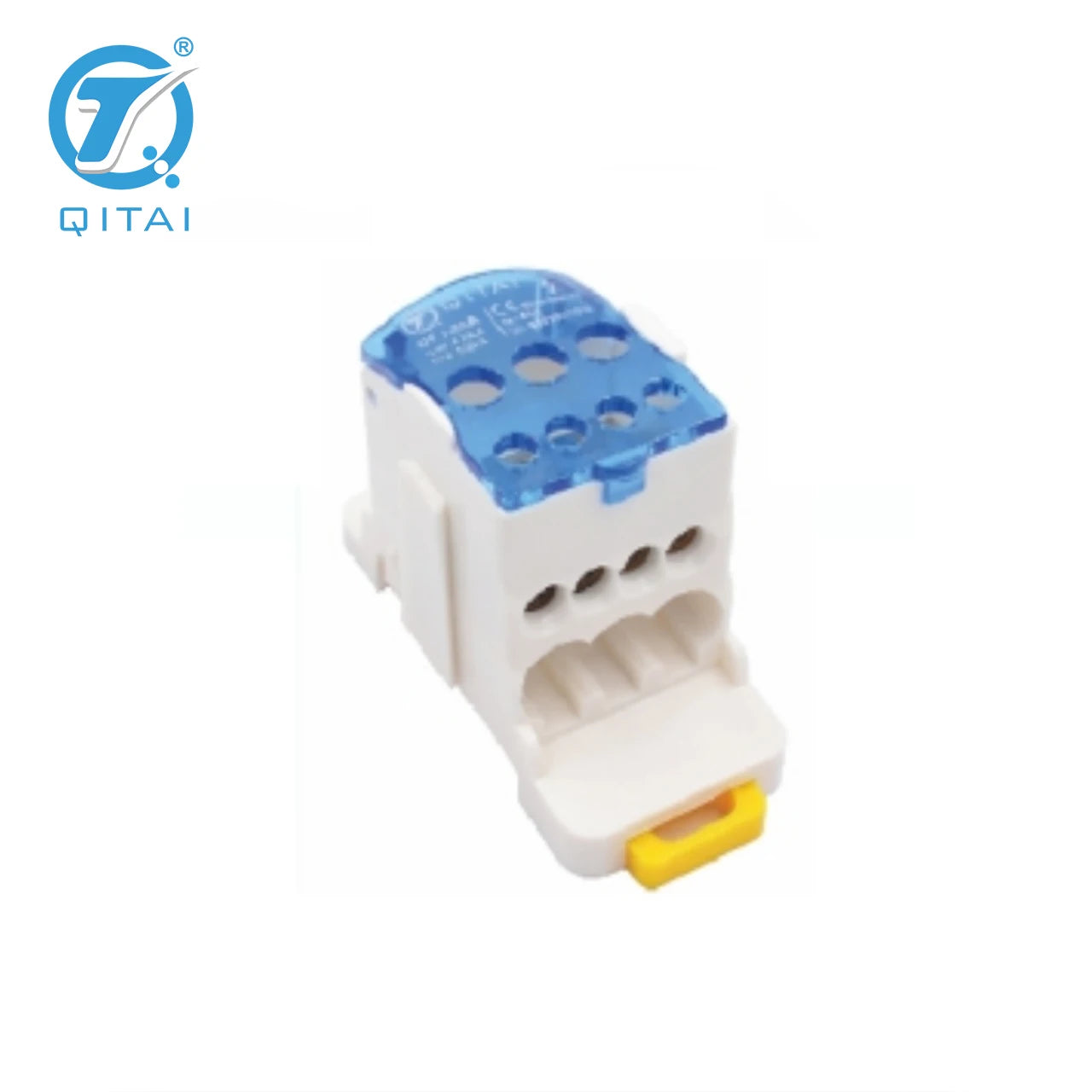 QFJ80A DIN Rail Automotive Distribution Terminal Block Electric Wire Connector Power Junction Boxes PA66 Housing