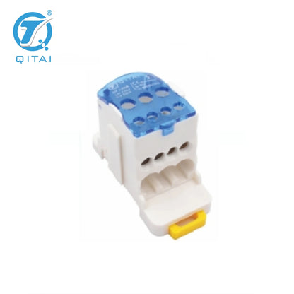 QFJ80A DIN Rail Automotive Distribution Terminal Block Electric Wire Connector Power Junction Boxes PA66 Housing