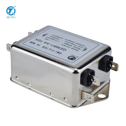 QEMB1-A4-10A Single Phase AC Power Line Filter 250VAC 10A Differential Mode Choke Stud Faston for Industrial PC