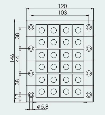 CES 16/12-2ET Cable Entry Systems Four-layer Sealing Frame Pre-Cut Cable Entry Plate for Small Middle Grommets