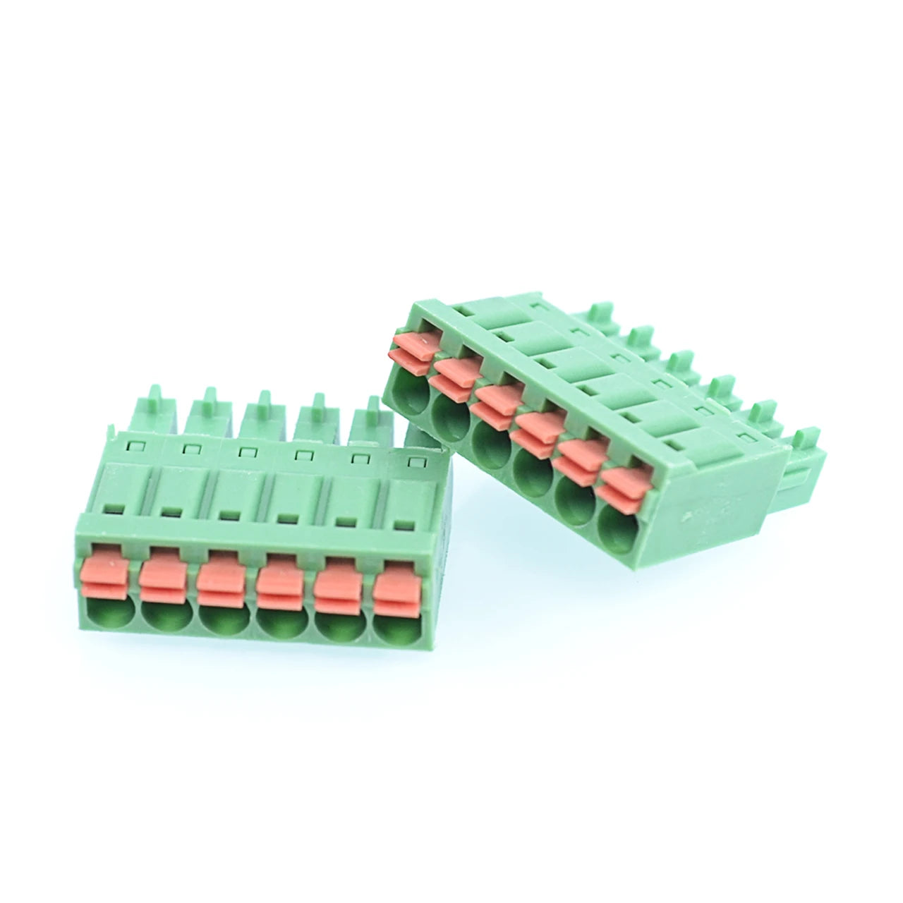 QPL 3.81/5.00/5.08mm 2-24 Pin Lever Spring Green PCB Mount Electronic Wire Smt Pcb Wire Male Female Spade Tab Pcb Terminals