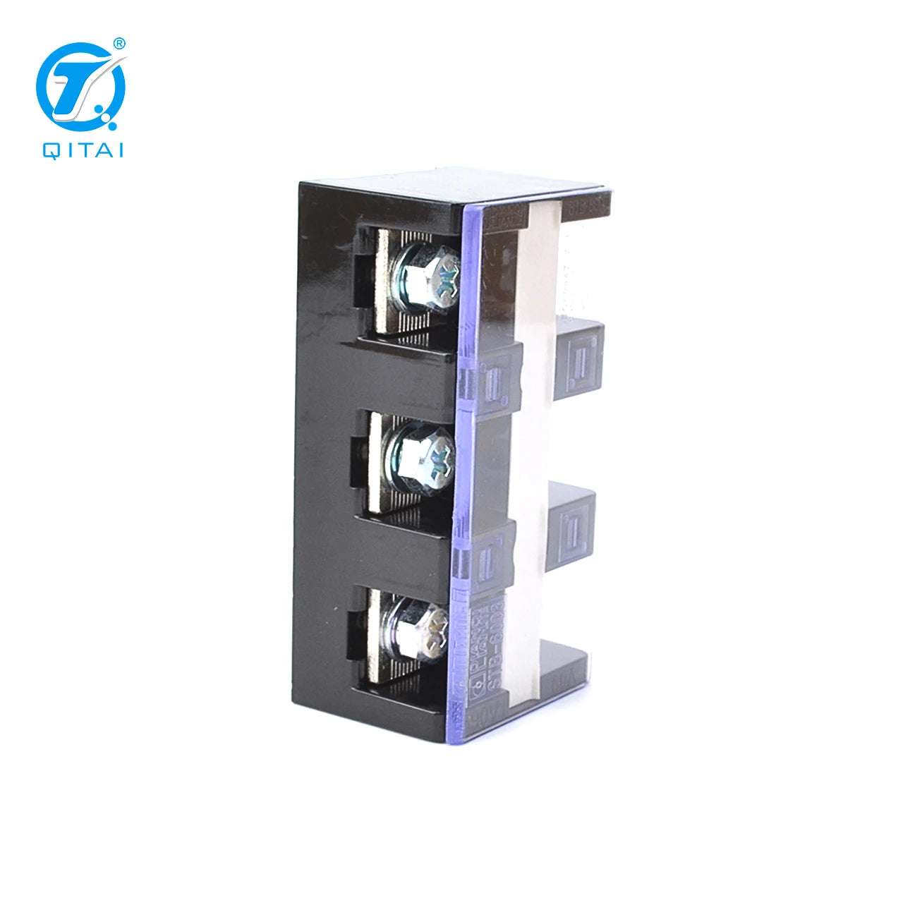 QTB-6003 57A Wire Barrier Block Terminal Strip Easy Installation Professional Brass 3 Bits Fixed Dual Row Terminal Strip