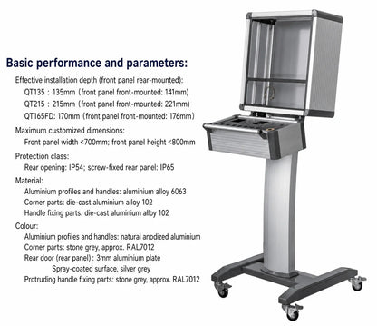 QT135 Oxidized Aluminum Profiles Connection Control Box product detail