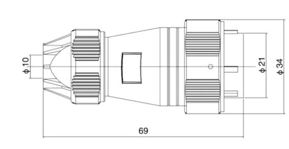 PTV24-12A  24MM Professional Aviation Wire Connectors Manufacturer CNC Electrical Equipment 2-14 Pin Waterproof Connector
