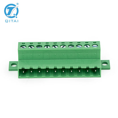 QPS-508T-10P 10 Pole 5.08mm Pitch PCB Mount Screw Terminal Block Connector for PCB Wiring Printed Circuit Board Terminal Blocks