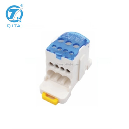 QFJ80A DIN Rail Automotive Distribution Terminal Block Electric Wire Connector Power Junction Boxes PA66 Housing