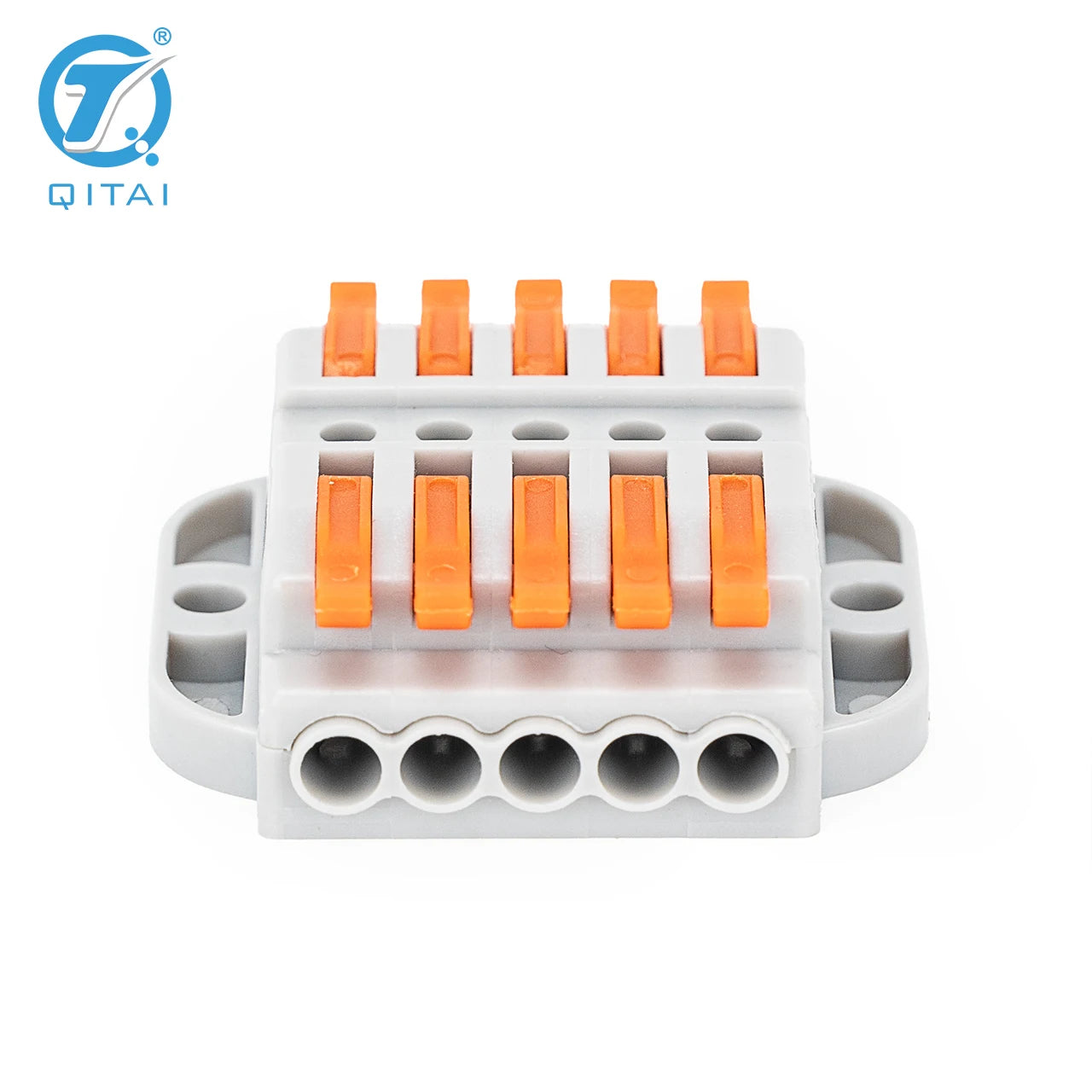 KV233-500T-5P 5P 250V 32A Lever Terminals Orange Mini Quick Connector Splicing Terminal Independent Management Wire Conductor