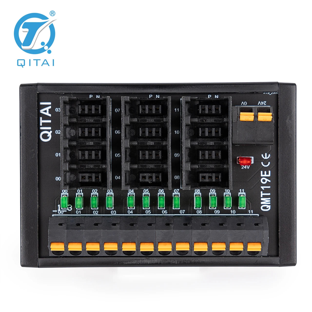 QMT19E E-CON LED Light Din Rail Terminal with Push-In Connection PNP/NPN Input Output Block