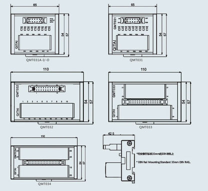 QMT032 High Efficiency Automotive Terminal Blocks 8-Pole Screw Type Copper DC24V No Distinction Input/Output Bidirectional
