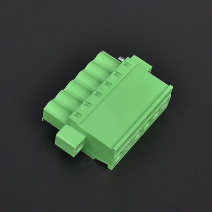 QPRA-500F-6P 5.00mm Pitch 6P 300v 15A M3.0 Screw Green PA Material QPR Series Plug PCB Terminal Blocks With Flange