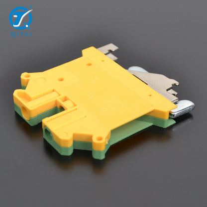 QUKJ-4JD UK 5 PE Screw Connection Ground 2-Contacts 0.2-4mm² Mounting Green-yellow Ground Din Rail Terminal Block