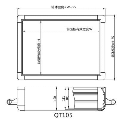 QT105 Custom Waterproof  Dustproof Aluminium Enclosure Factory Price Electric Switch Box Manufacturer Control Panel Enclosure