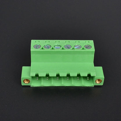 QPS-508S-6P 5.08mm Pitch 2-24 Pin Male and Female Wire Connector Screw Plug-in PCB Terminal Block With Flange