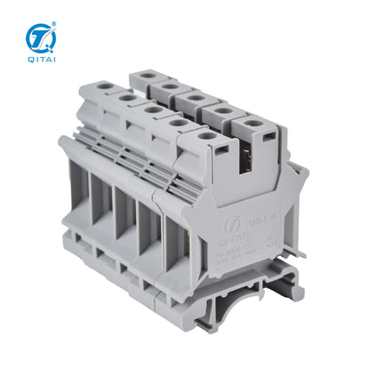 QUKJ-16 UK16N Cheaper 800V 76A 4-16mm Copper 2-Contact Grey Screw-type DIN-rail Mounting Automotive Feed-through Terminal
