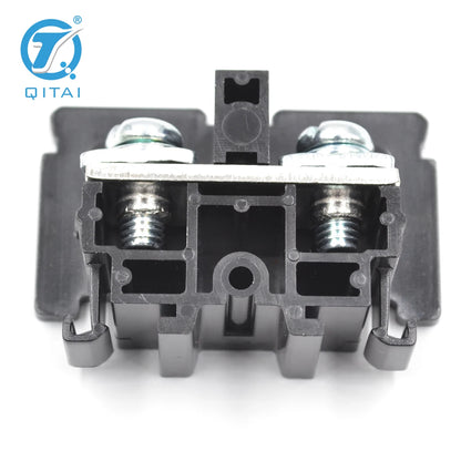 QUTD-63 IEC60947-7-1 90A High Current Fuse Terminal Block 660V DIN Rail Connector for 22mm2 Wire PA66 Brass Flame Retardant