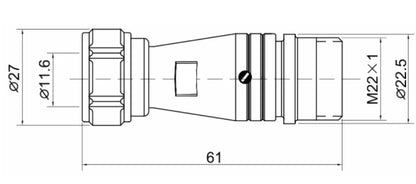PG20F-3K 3/8 Mental Flexible Pipe Butting Type Socket K Waterproof Connector  2-14 Pin Circular Flange Cable Connector Aviation
